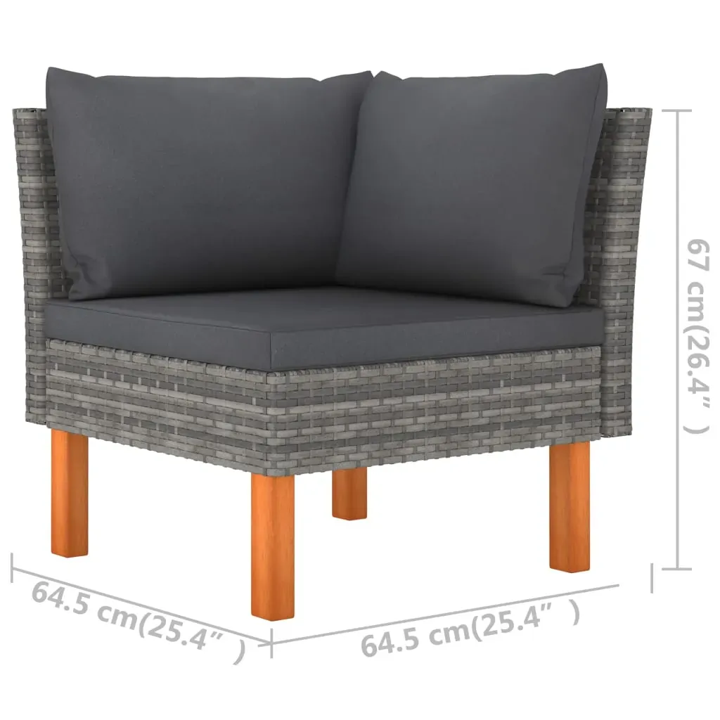 Garden Sofa with Cushions Poly Rattan Price