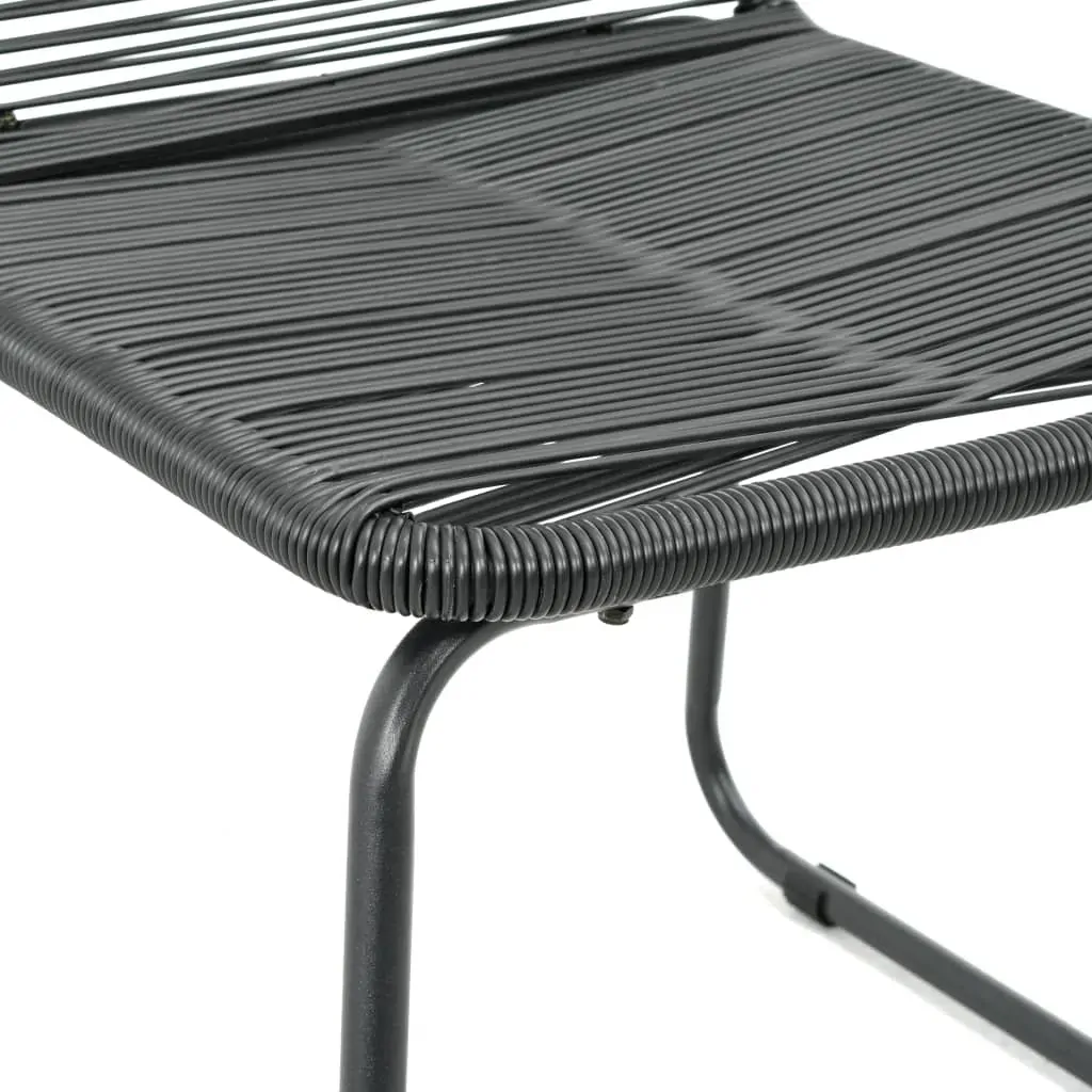 Garden Dining Set PVC Rattan Black Price