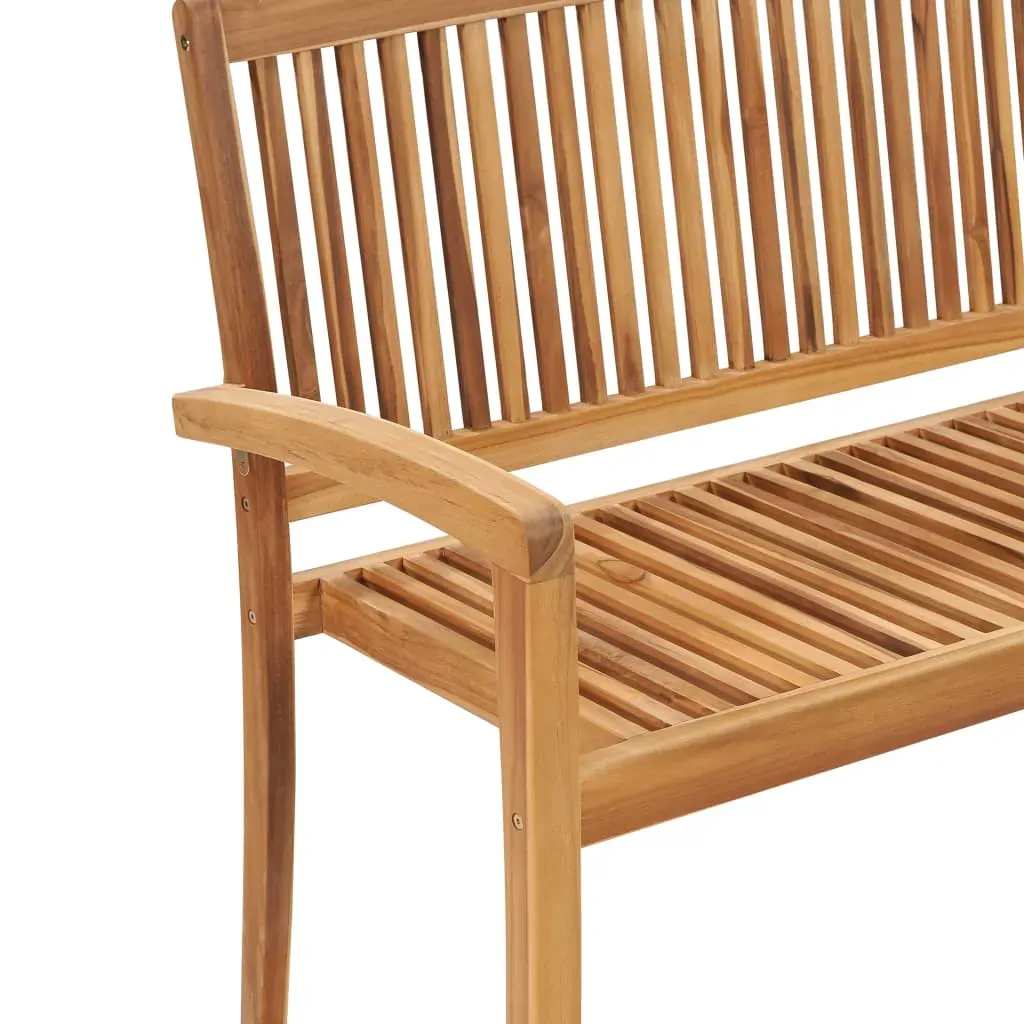 Stacking Garden Bench with Cushion Solid Teak Wood Price