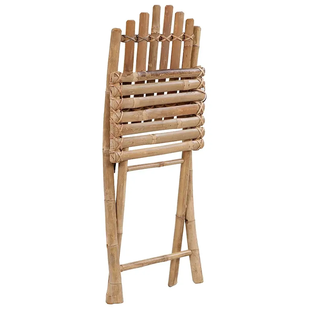 Folding Garden Chairs 2 pcs with Cushions Bamboo Price
