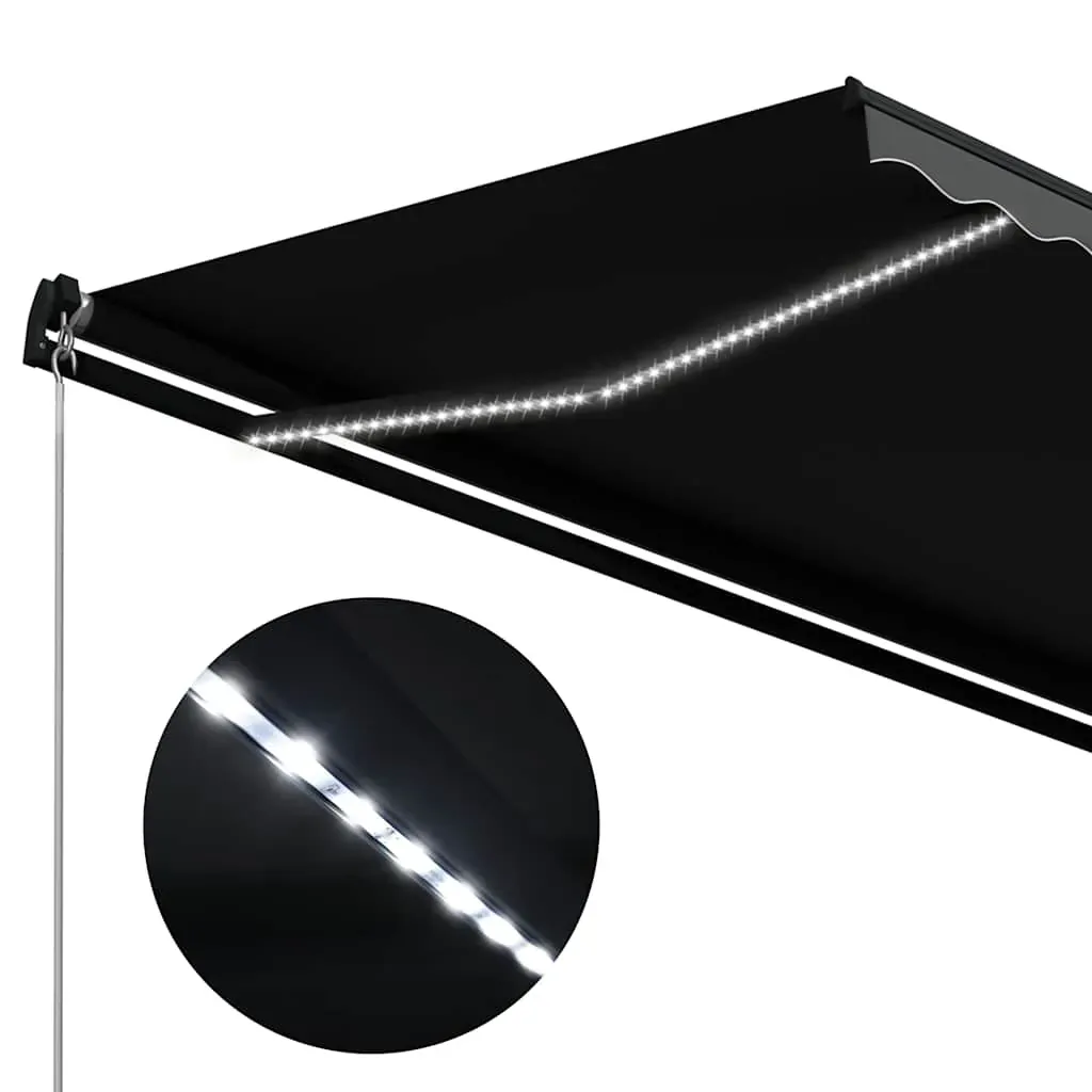 Manual Retractable Awning with LED Blue and White Price