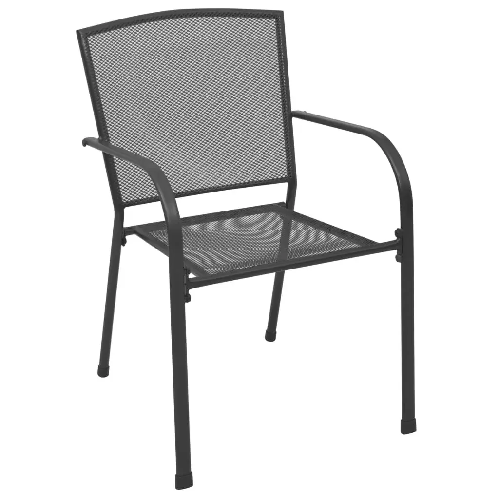 Garden Dining Set Steel Anthracite Price