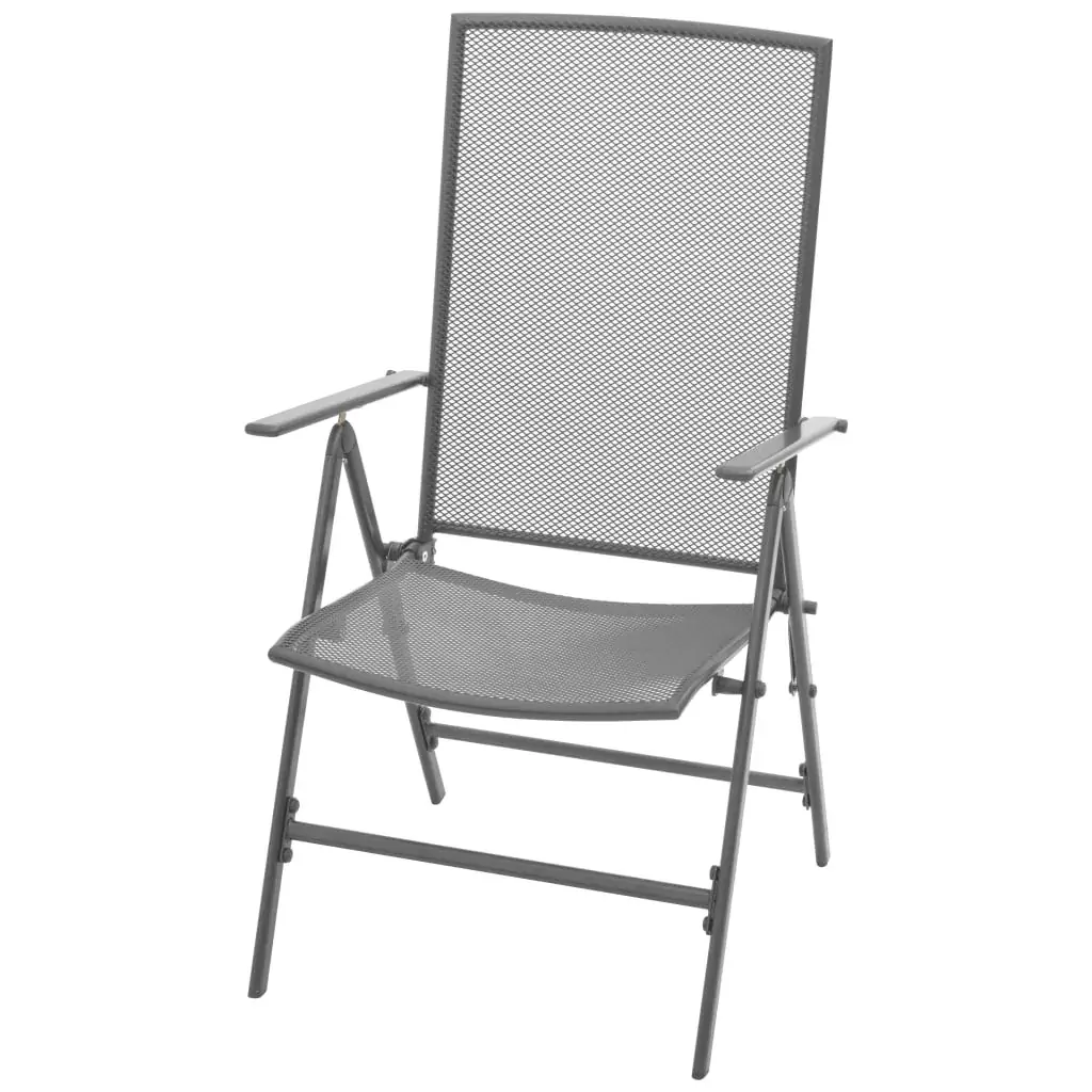 Garden Dining Set Steel Anthracite Price