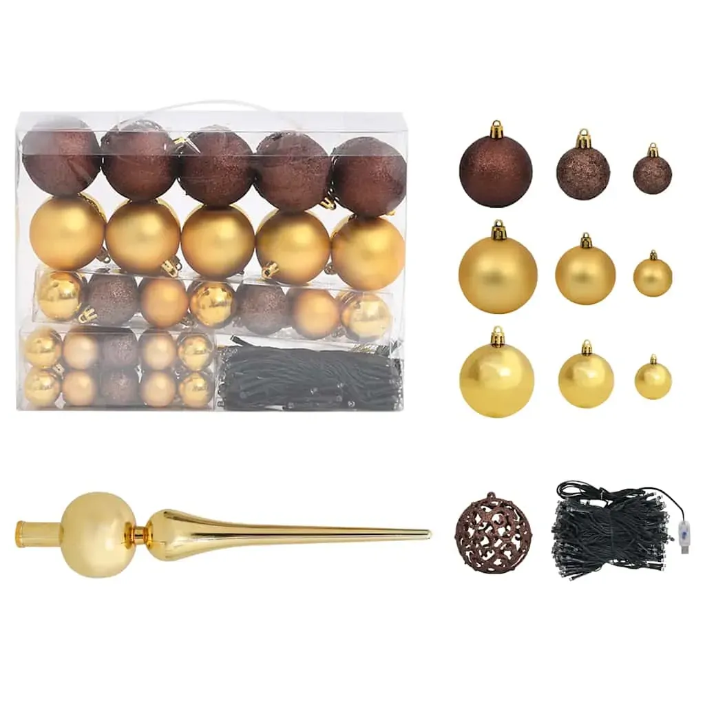 Frosted Christmas Tree with LEDs&Ball Set&Pinecones Price
