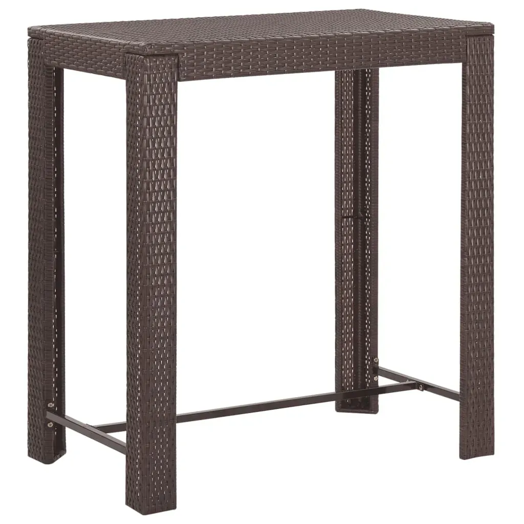 5 Piece Garden Bar Set with Cushions Poly Rattan Price
