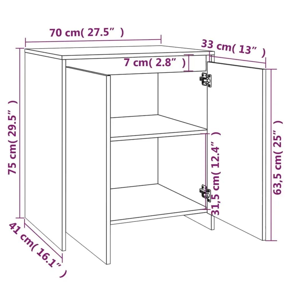 2 Piece Sideboard Engineered Wood Price