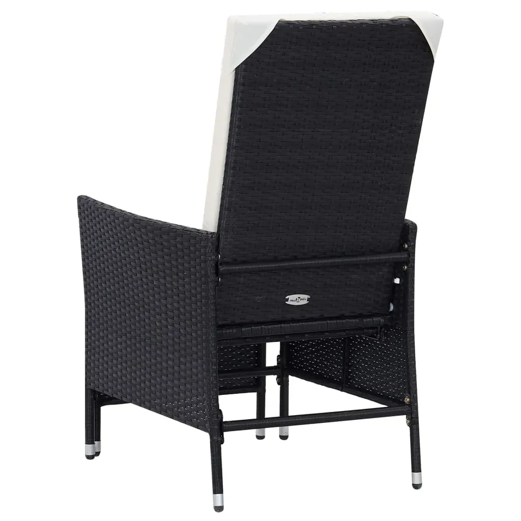 Reclining Garden Chair with Cushions Poly Rattan Price