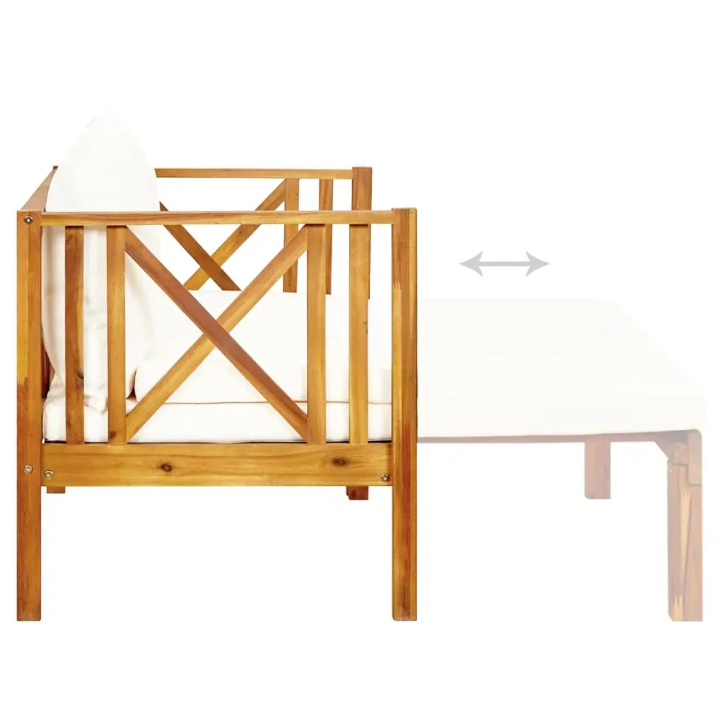 2-Seater Garden Bench with Cushions Solid Acacia Wood Price
