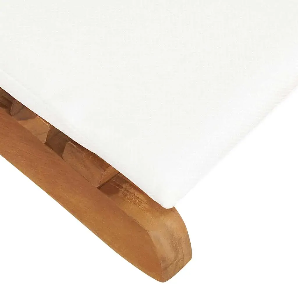 Folding Sun Lounger with Cushion Solid Teak Wood Price