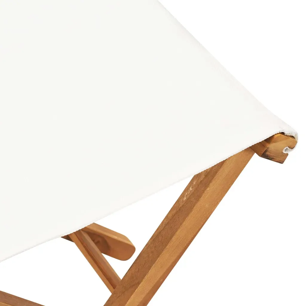Folding Chairs 2 pcs Solid Teak Wood and Fabric Price
