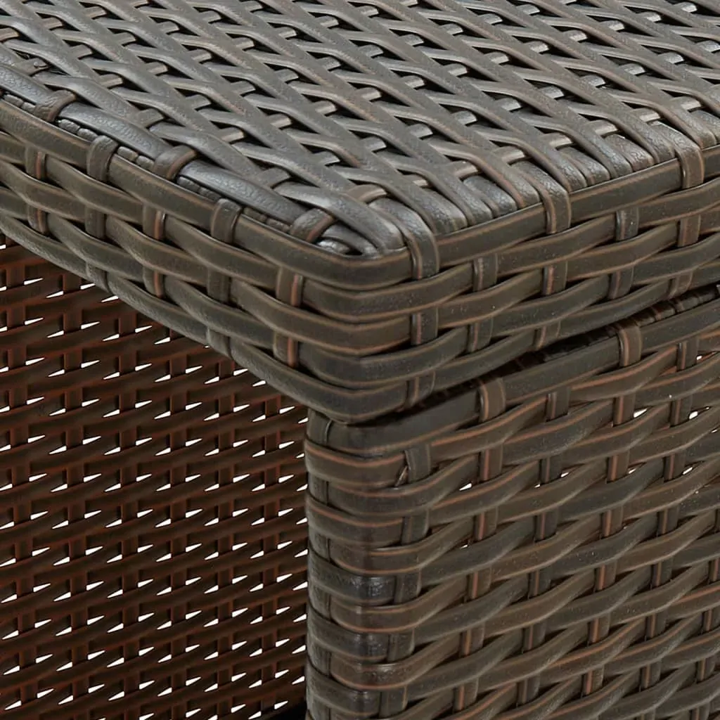 Bar Table with Storage Rack 120x60x110 cm Poly Rattan Price
