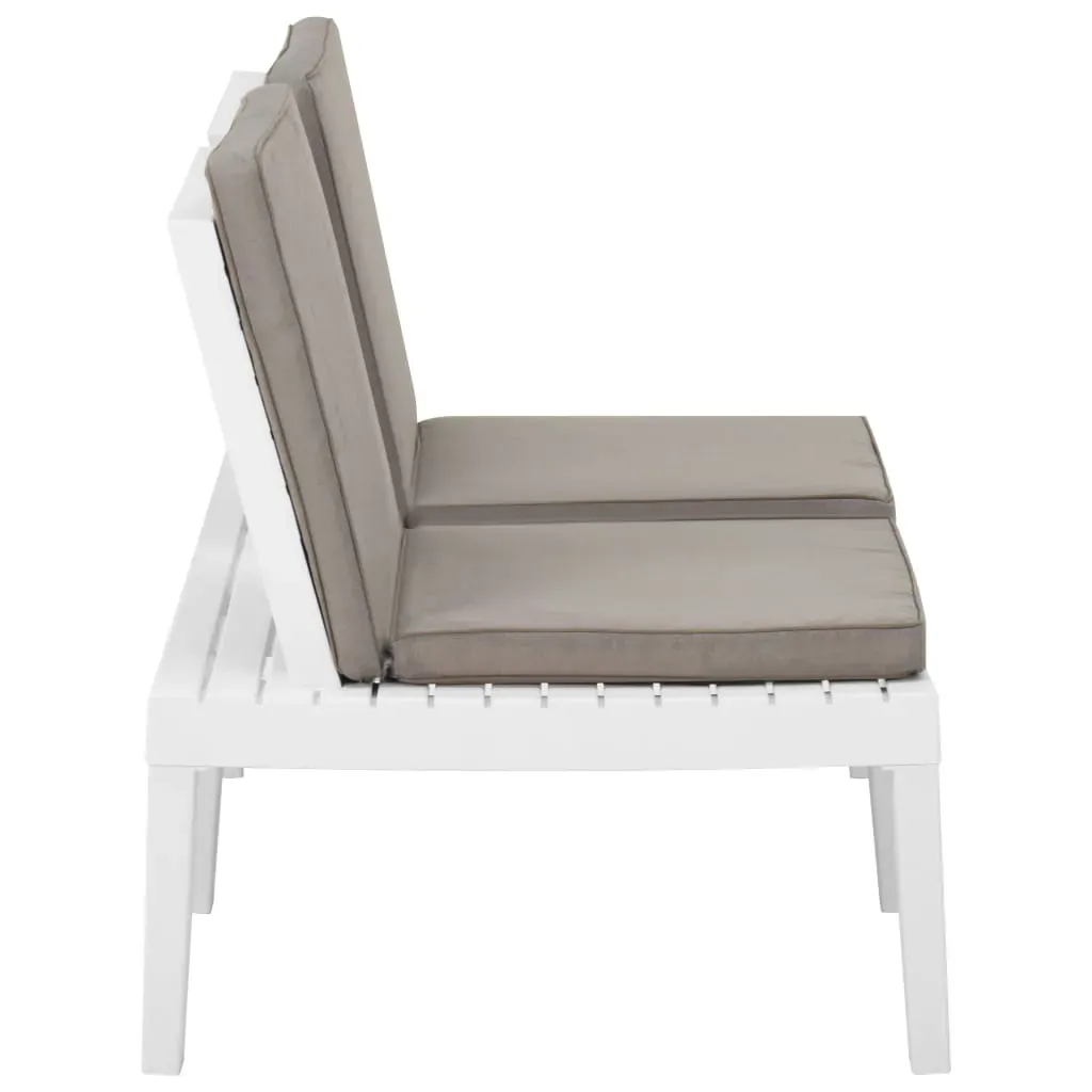 Garden Lounge Bench with Cushion Plastic Price