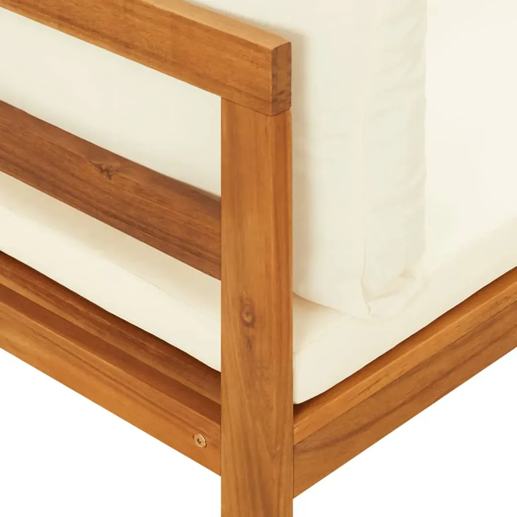Corner Sofa with Cushions Solid Acacia Wood Price