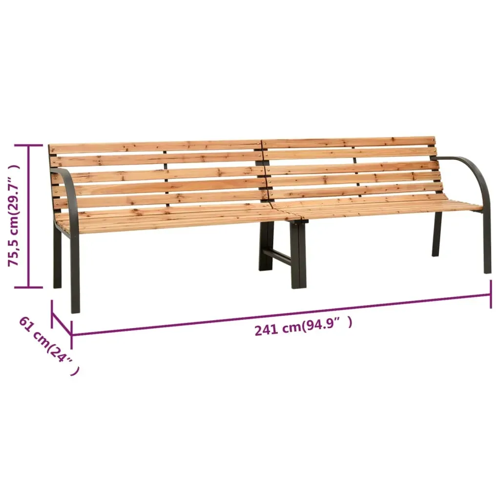 Twin Garden Bench 241 cm Solid Wood Chinese Fir Price
