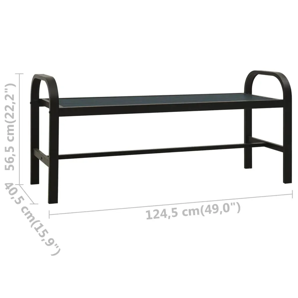 Garden Bench 124.5 cm Steel and WPC Price