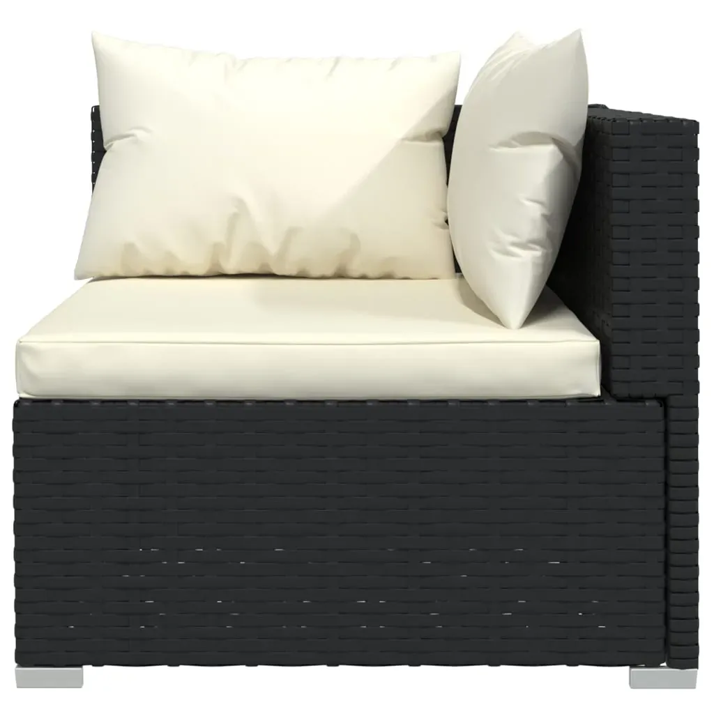 3 Piece Garden Lounge Set with Cushions Poly Rattan Price