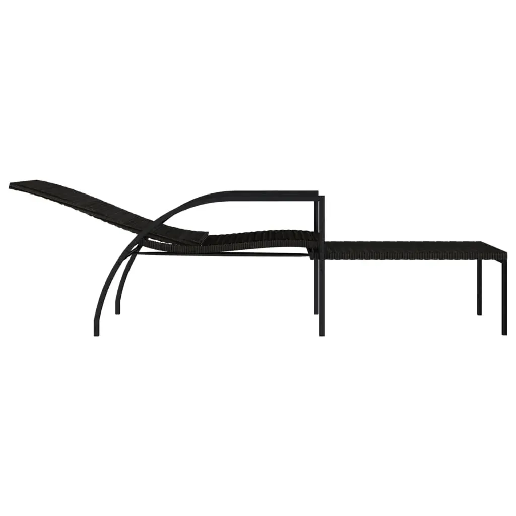 Sun Loungers 2 pcs with Footrest PE Rattan Price