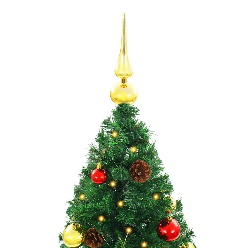 Artificial Christmas Tree with Baubles and LEDs Green Price