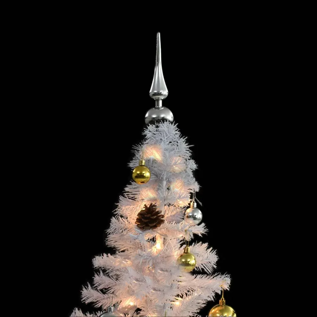 Artificial Christmas Tree with Baubles and LEDs White Price