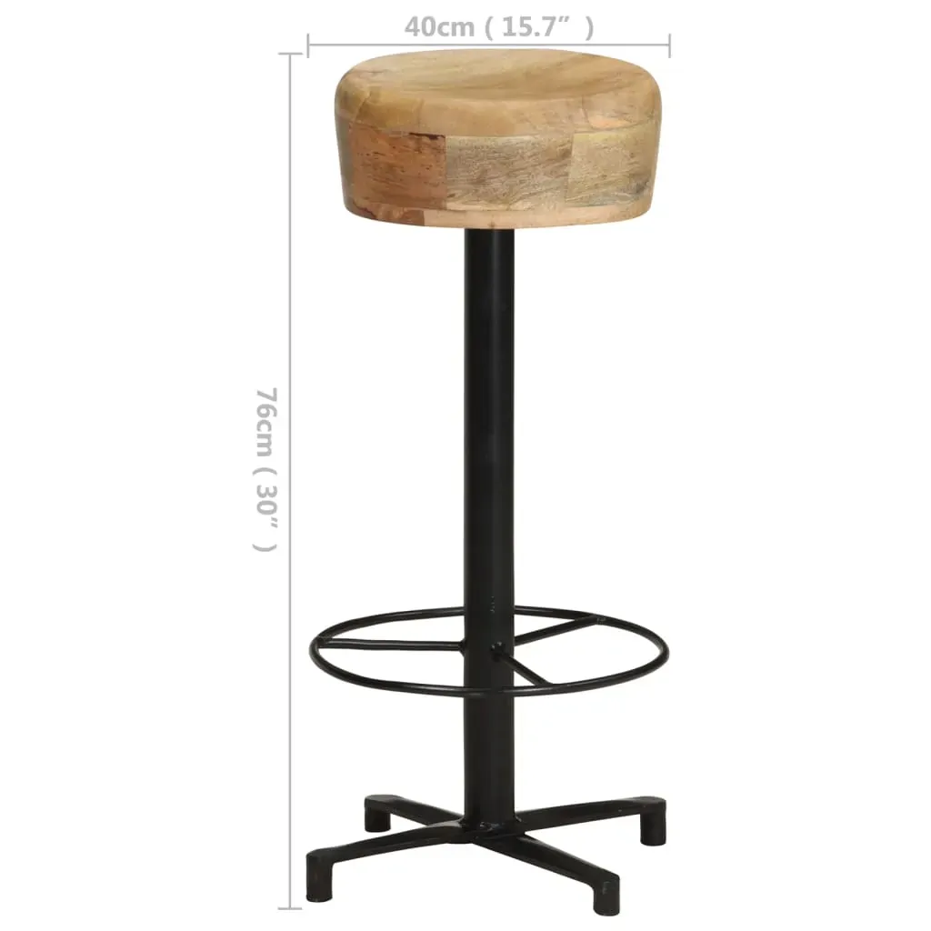 Bar Stools 2 pcs Solid Mango Wood Price