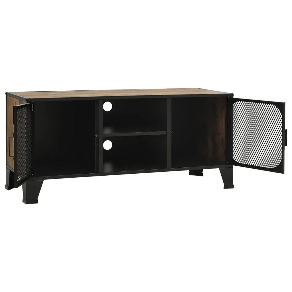 Pontefract TV Cabinet Rustic 105x36x47 cm Metal and MDF Price