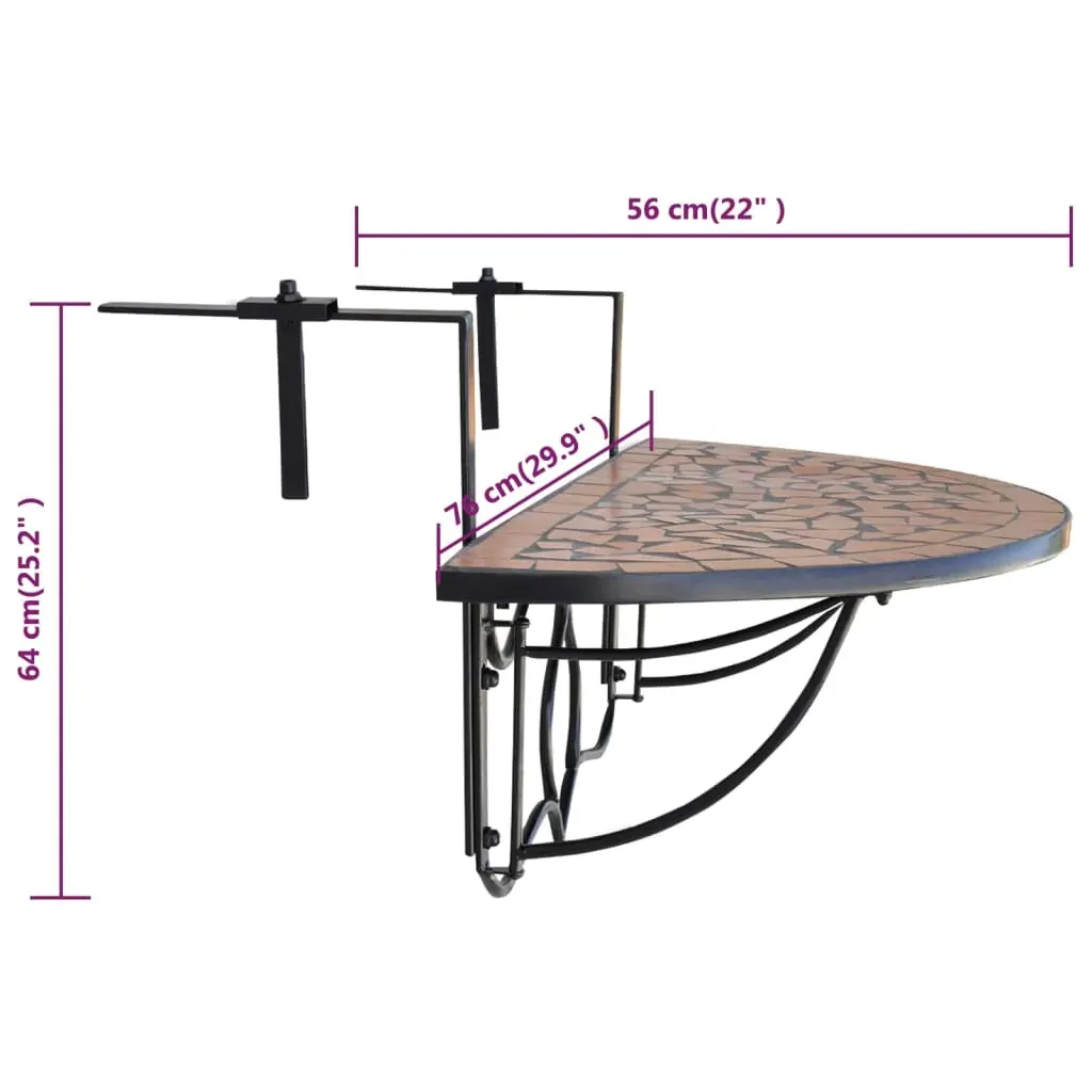 Hanging Balcony Table Mosaic Price