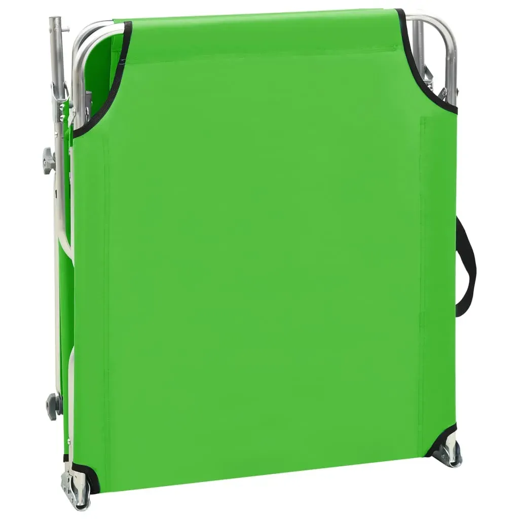 Folding Sun Lounger with Canopy Steel and Fabric Price