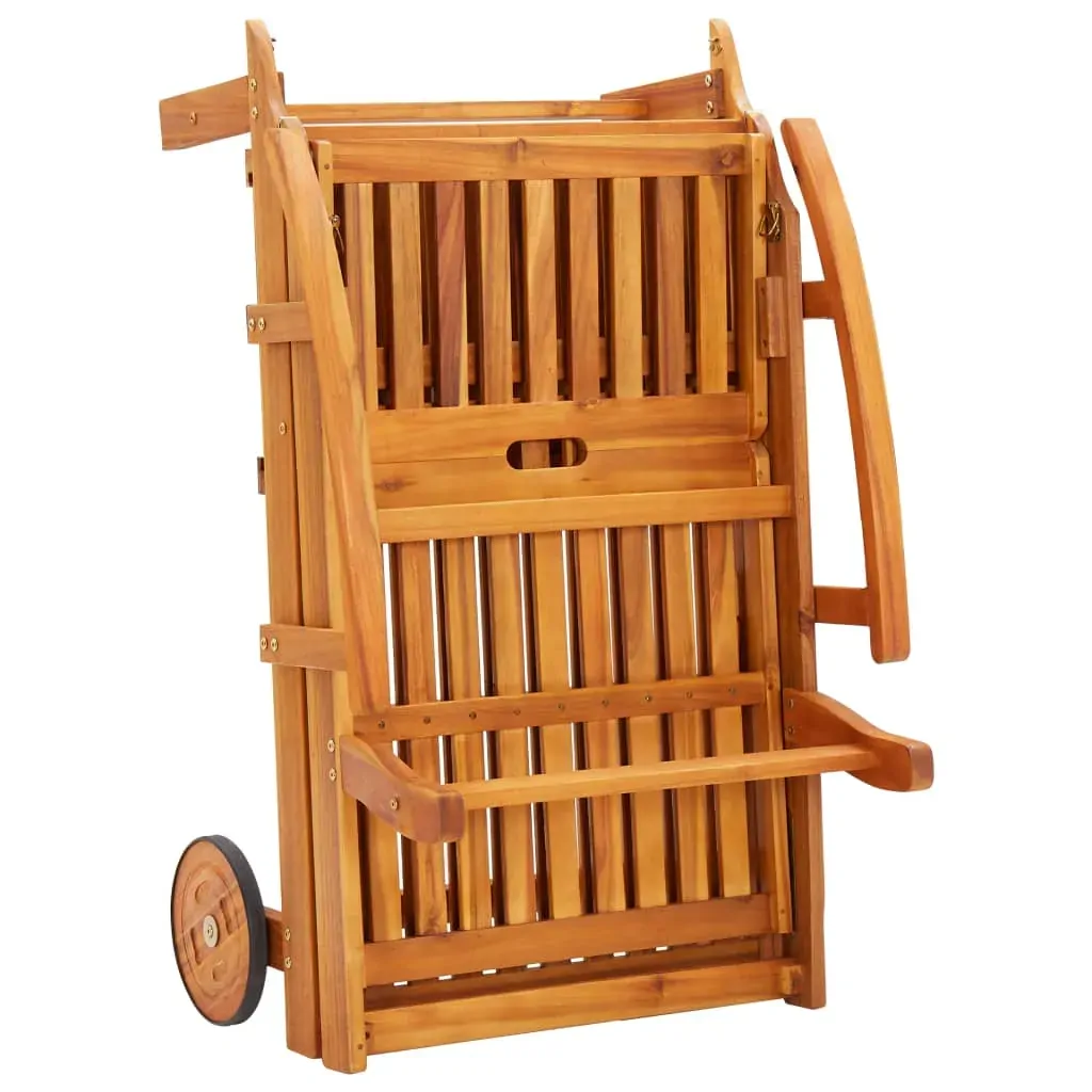 Sun Lounger Solid Acacia Wood Price