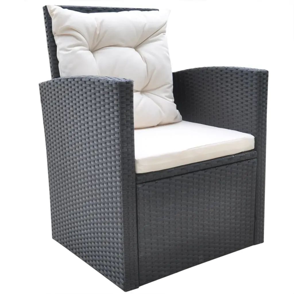 6 Piece Outdoor Dining Set with Cushions Poly Rattan Price