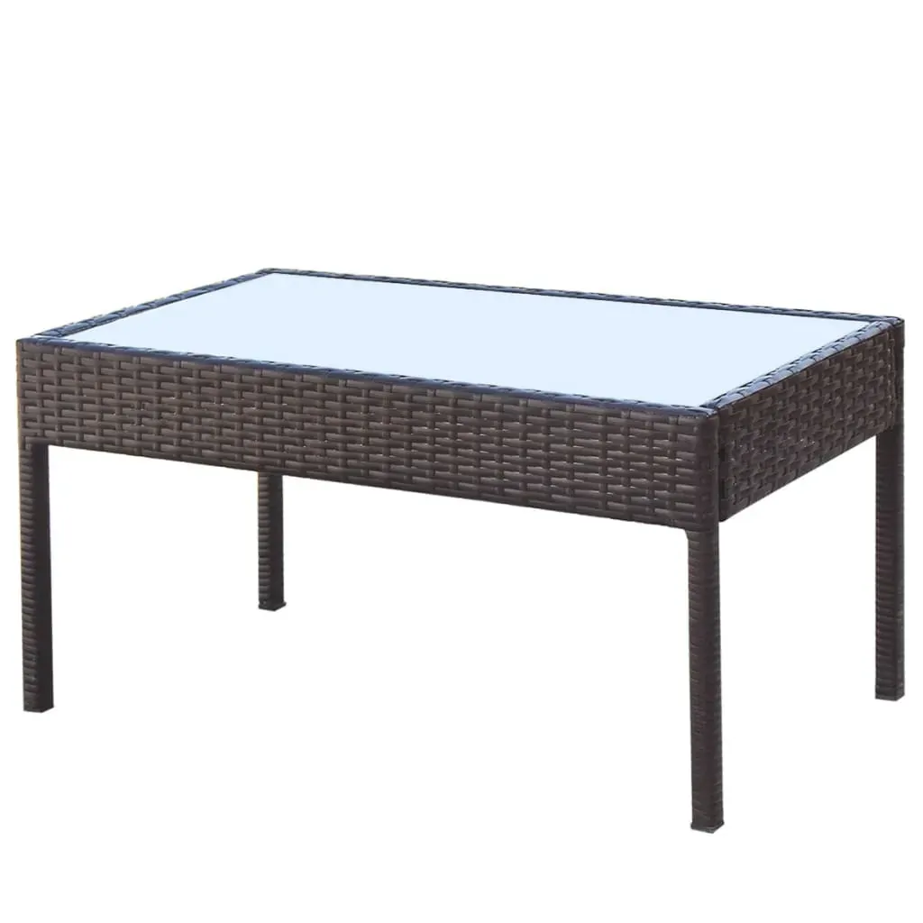 4 Piece Garden Lounge Set with Cushions Poly Rattan Price