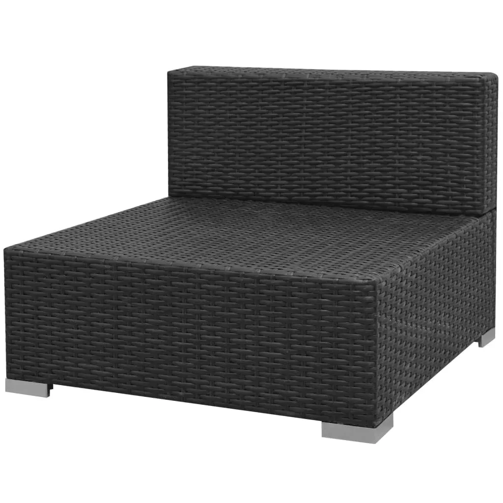7 Piece Garden Lounge Set with Canopy Poly Rattan Price