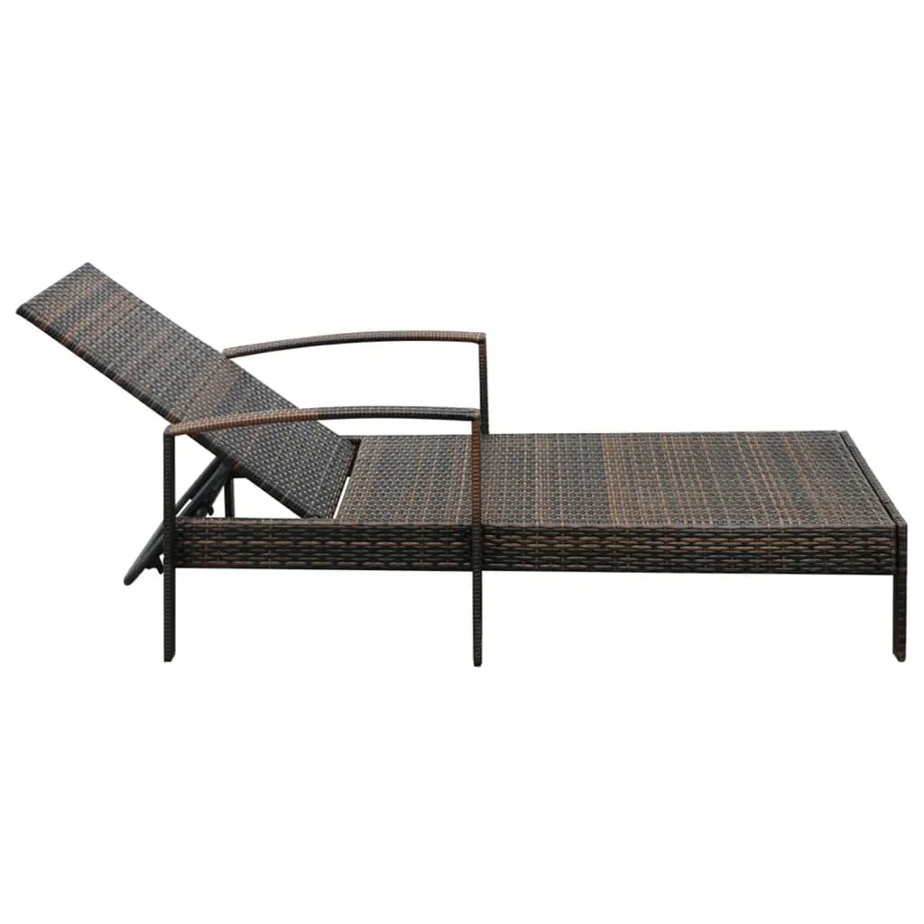 Sun Lounger with Cushion Poly Rattan Price