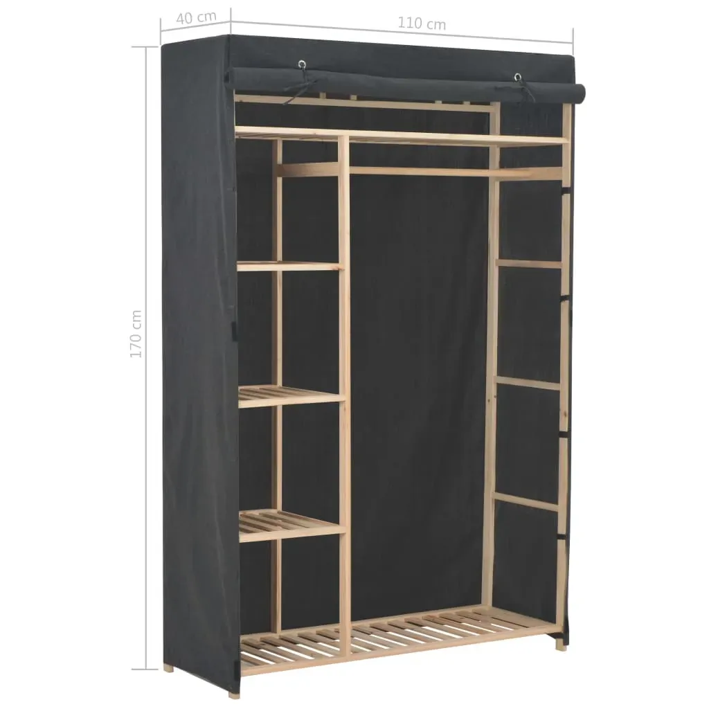 Wardrobe Fabric and Pinewood 110x40x170 cm Price