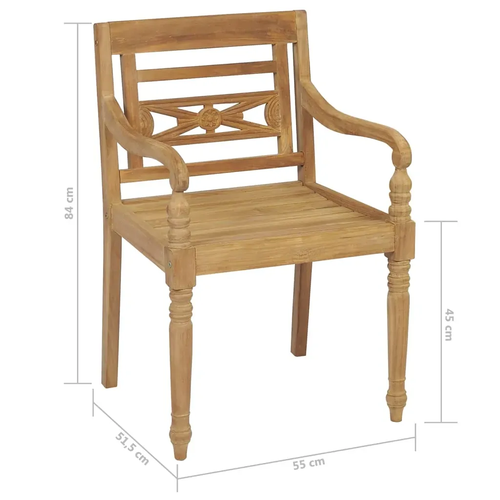 Batavia Chairs Solid Teak Wood Price