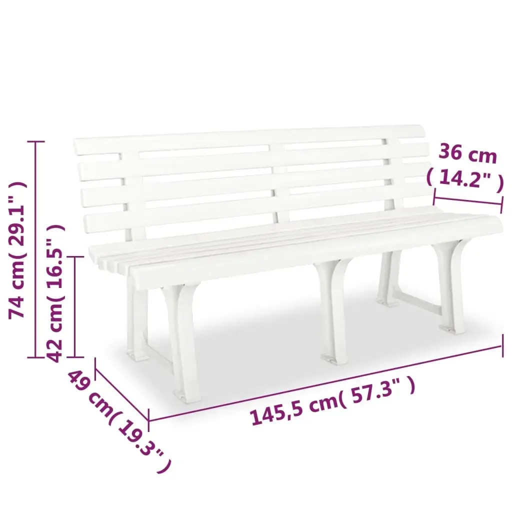Garden Bench 145.5 cm Plastic Price