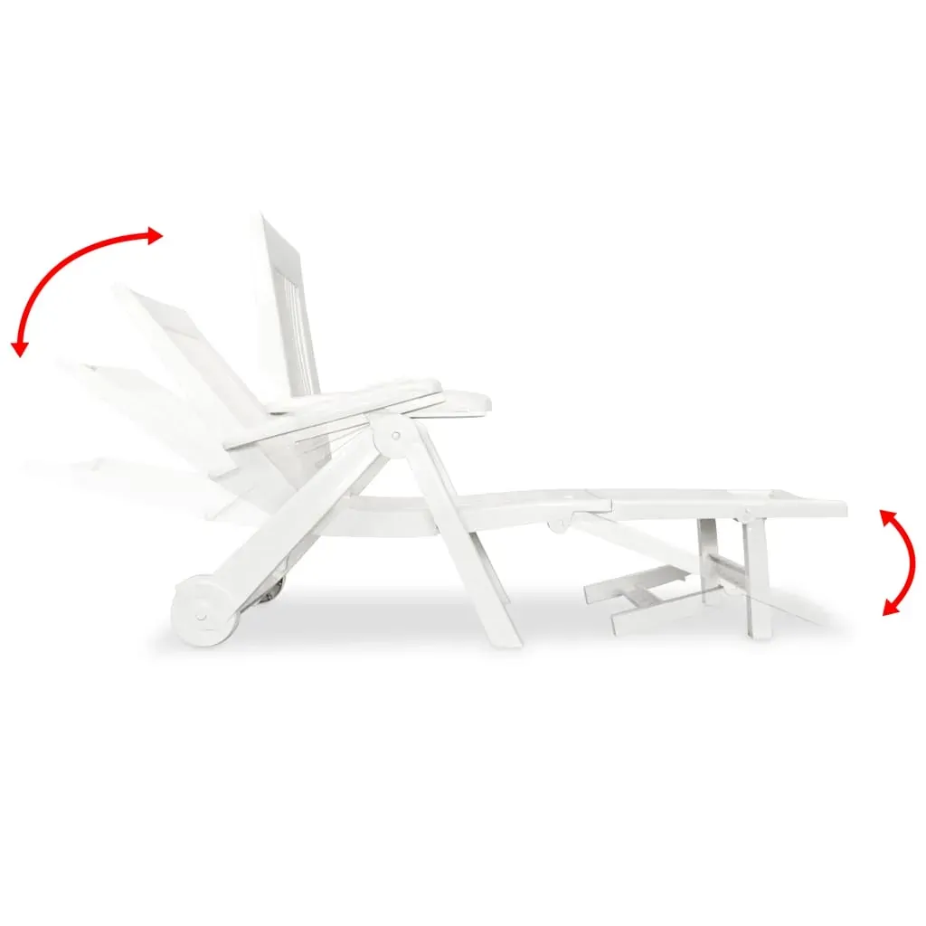 Sun Lounger with Footrest Plastic Price