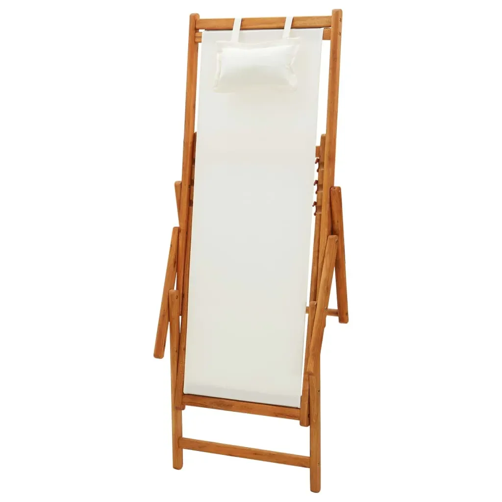 Folding Beach Chair Fabric and Wooden Frame Red Price