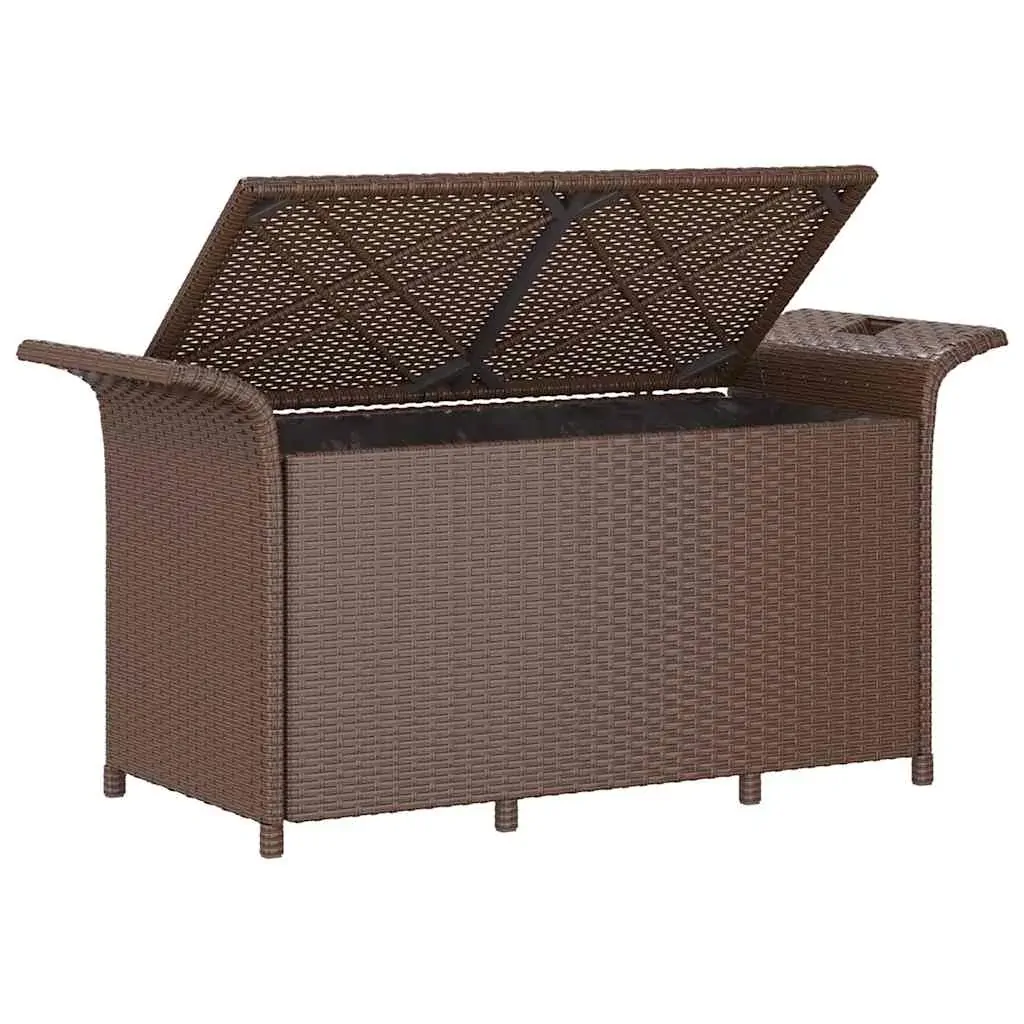 Storage Bench with Cushion 138 cm Poly Rattan Price