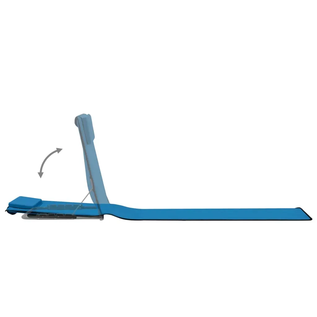 Folding Beach Mats 2 pcs Steel and Fabric Price