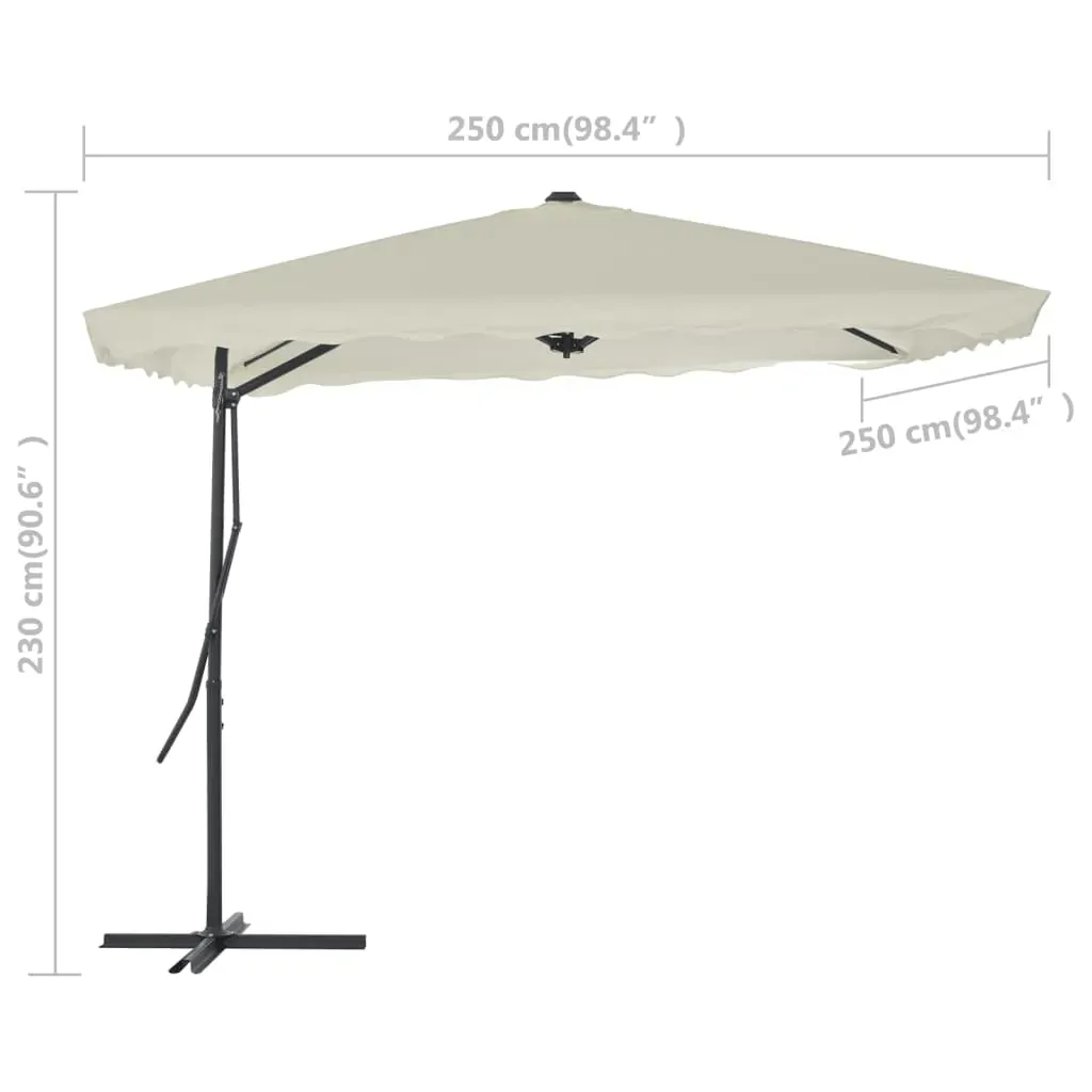 Outdoor Parasol with Steel Pole 250x250 cm Price