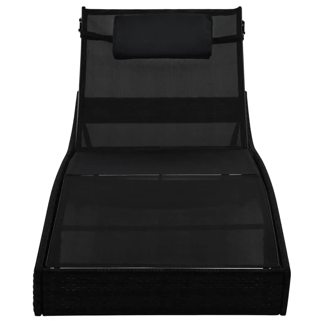 Sun Loungers 2 pcs with Table Poly Rattan and Textilene Price