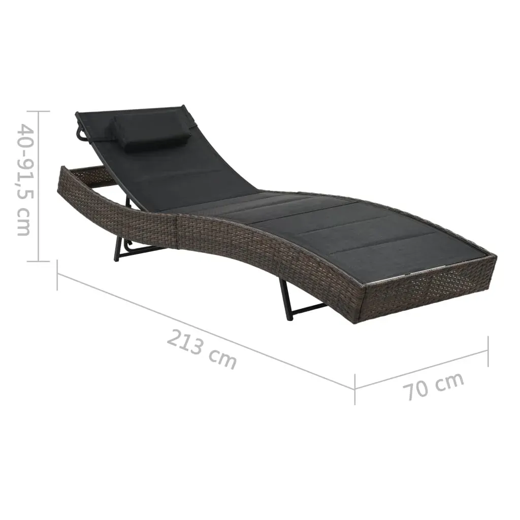 Sun Lounger Poly Rattan and Textilene Price