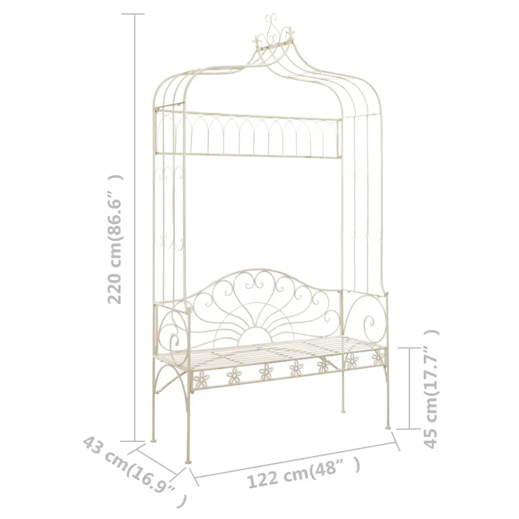 Garden Bench 122 cm Iron Price