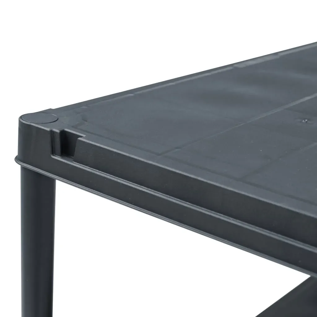 Storage Shelf Rack Black Plastic Price