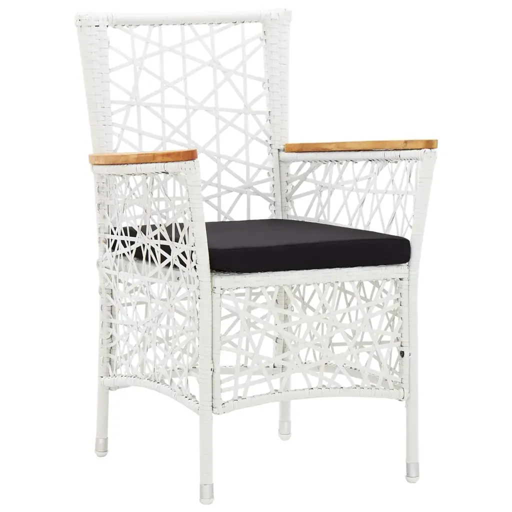 Outdoor Dining Set Poly Rattan White Price