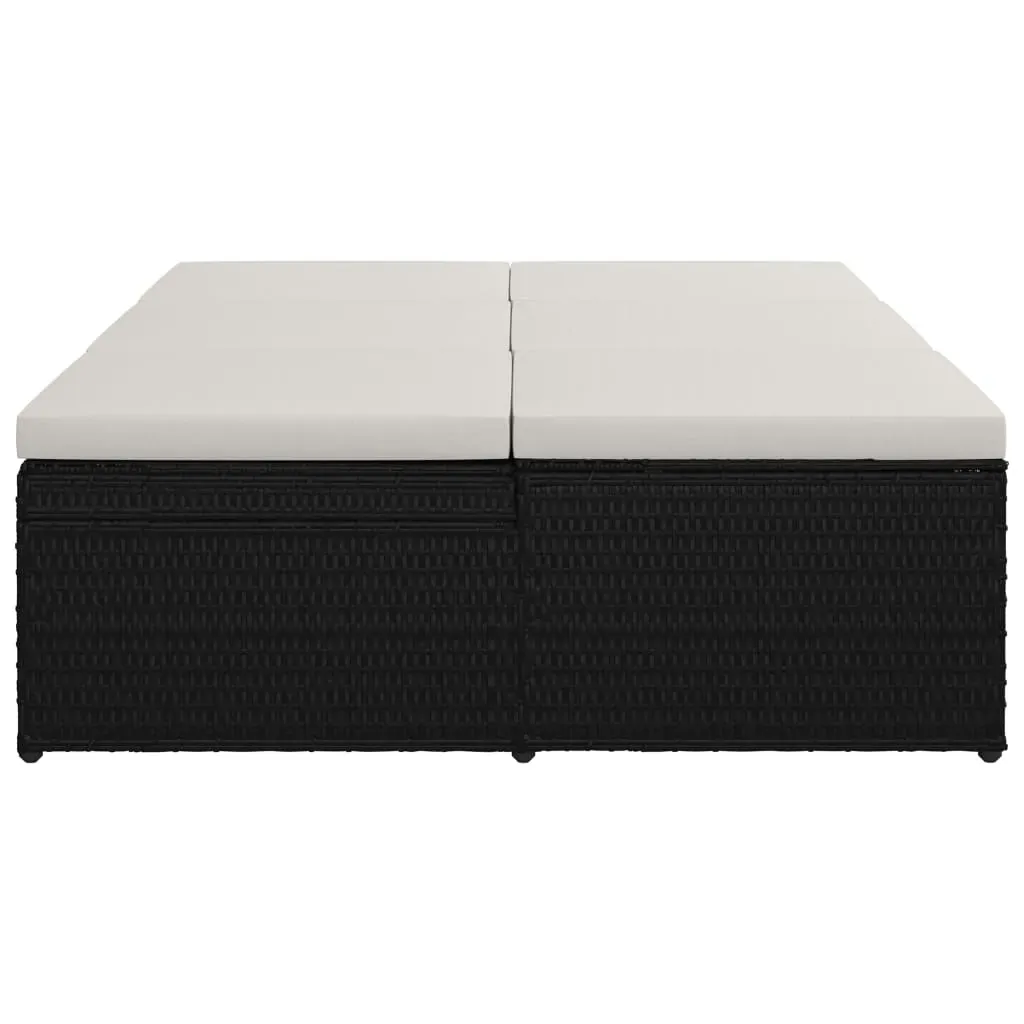 Convertible Sun Bed with Cushion Poly Rattan Price