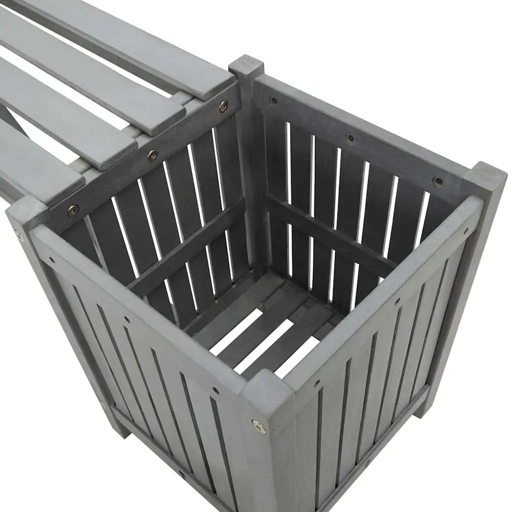Garden Bench with 2 Planters Solid Acacia Wood Price