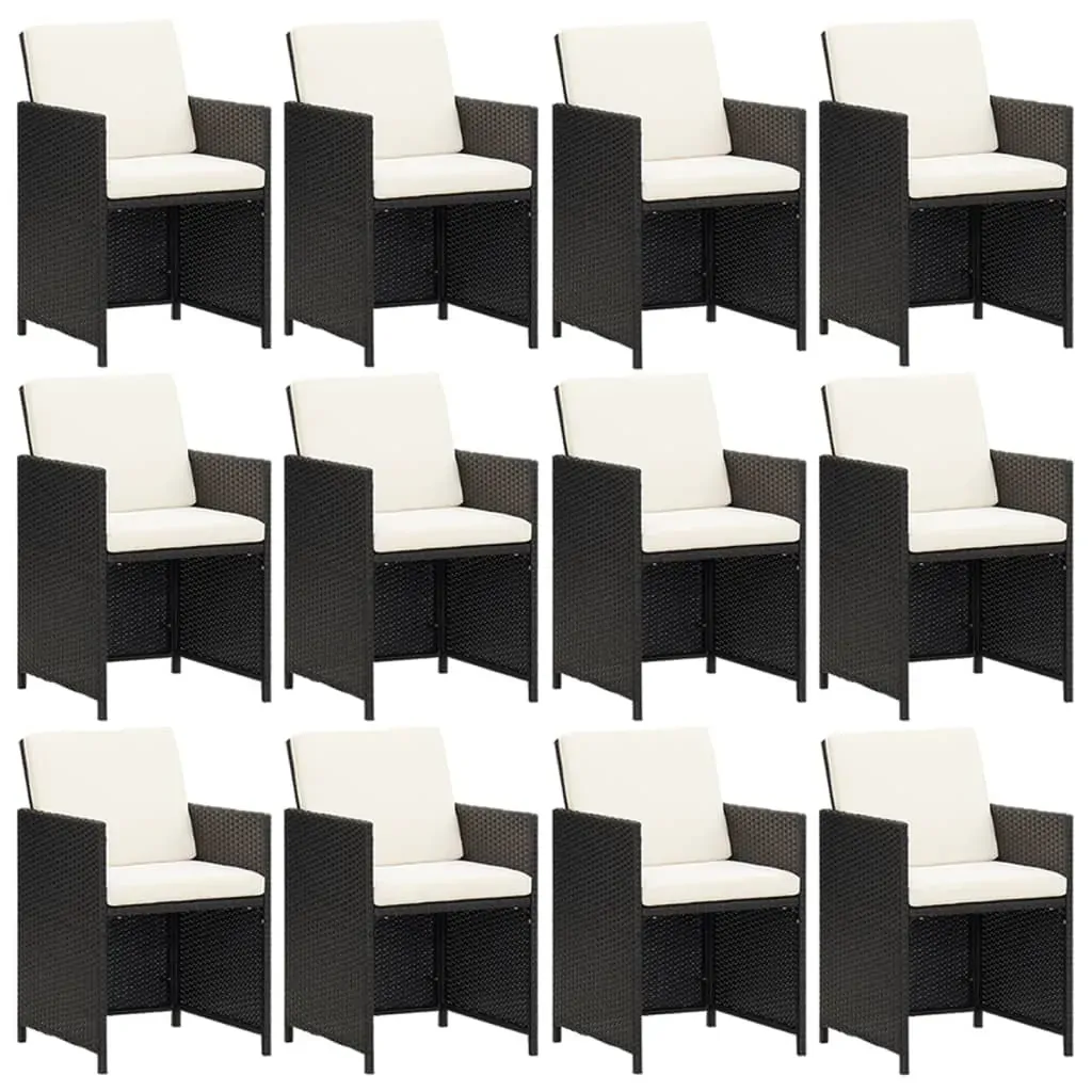 Outdoor Dining Set with Cushions Poly Rattan Price