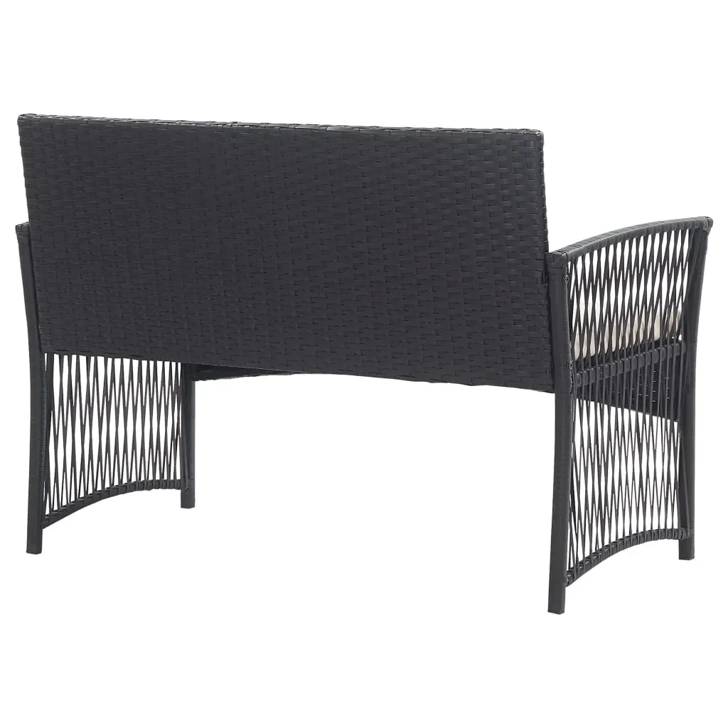 4 Piece Garden Lounge Set with Cushion Poly Rattan Price
