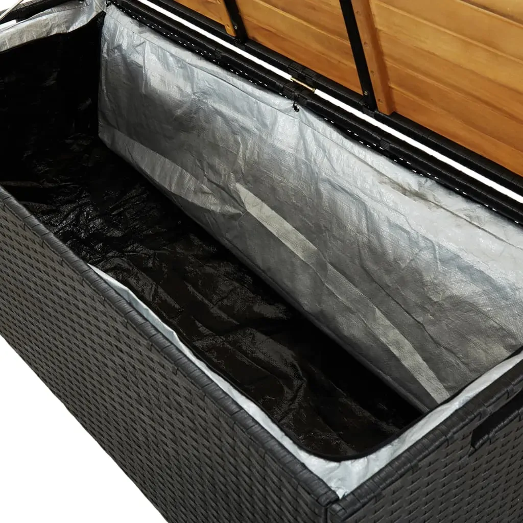 Garden Storage Bench 120 cm Poly Rattan Price